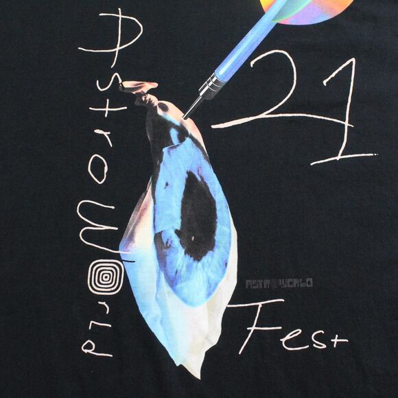 Travis Scott Astroworld Fest Shirt Mens XXL Concert Tee 2021 Graphic Black Music - Picture 5 of 9